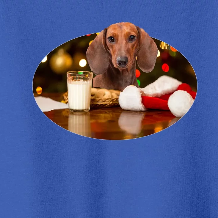 Santa Milk N Cookies Dog Dachshund Gift Toddler T-Shirt