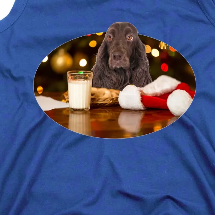 Santa Milk N Cookies Dog Field Spaniel Cute Gift Tank Top