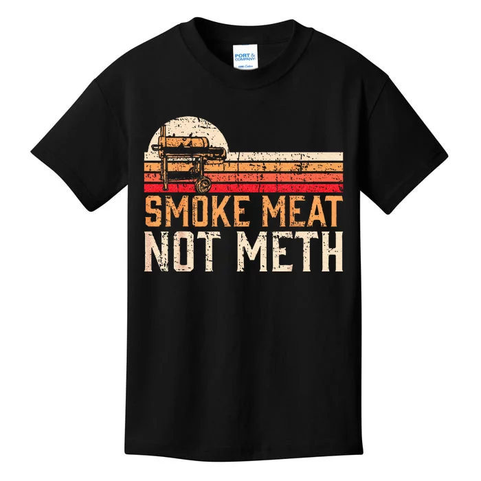 Smoke Meat Not Meth Brisket BBQ Grill Kids T-Shirt