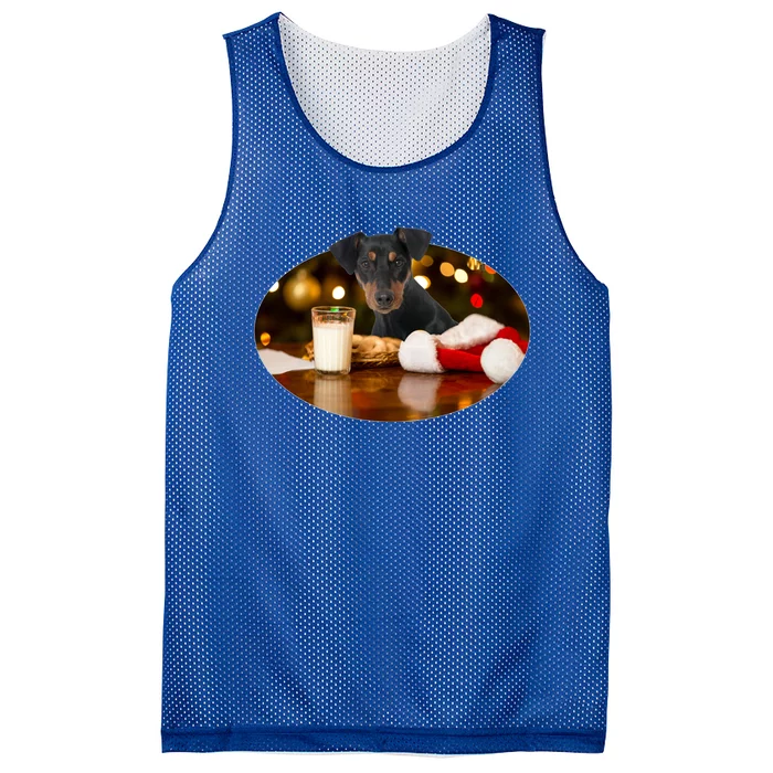 Santa Milk N Cookies Dog Ger Pinscher Gift Mesh Reversible Basketball Jersey Tank