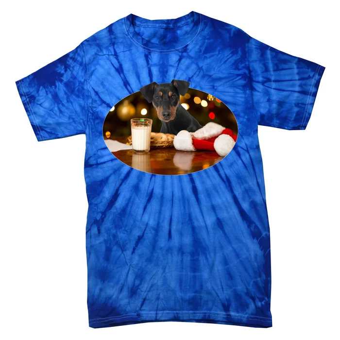 Santa Milk N Cookies Dog Ger Pinscher Gift Tie-Dye T-Shirt