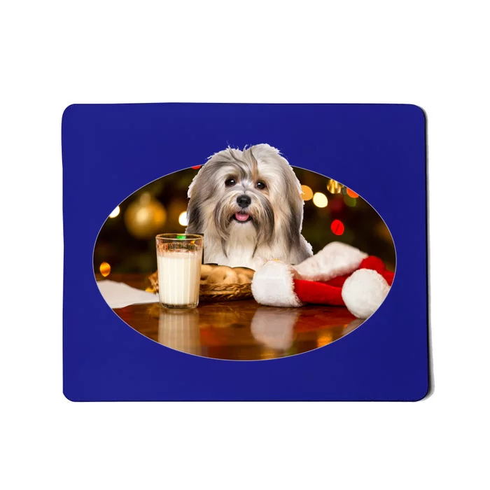 Santa Milk N Cookies Dog Havanes Gift Mousepad