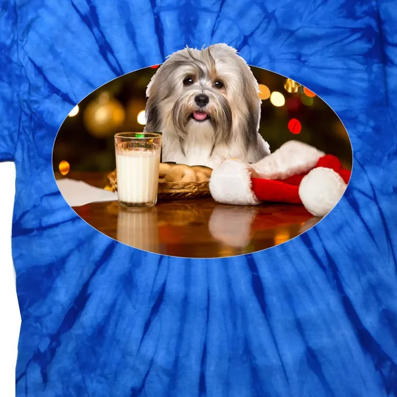 Santa Milk N Cookies Dog Havanes Gift Tie-Dye T-Shirt