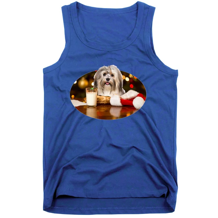 Santa Milk N Cookies Dog Havanes Gift Tank Top