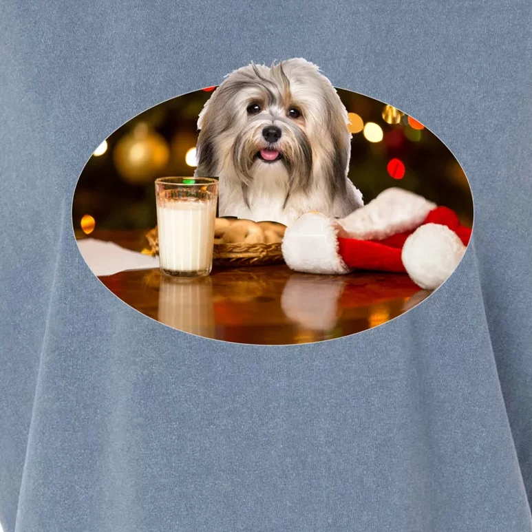 Santa Milk N Cookies Dog Havanes Gift Garment-Dyed Women's Muscle Tee