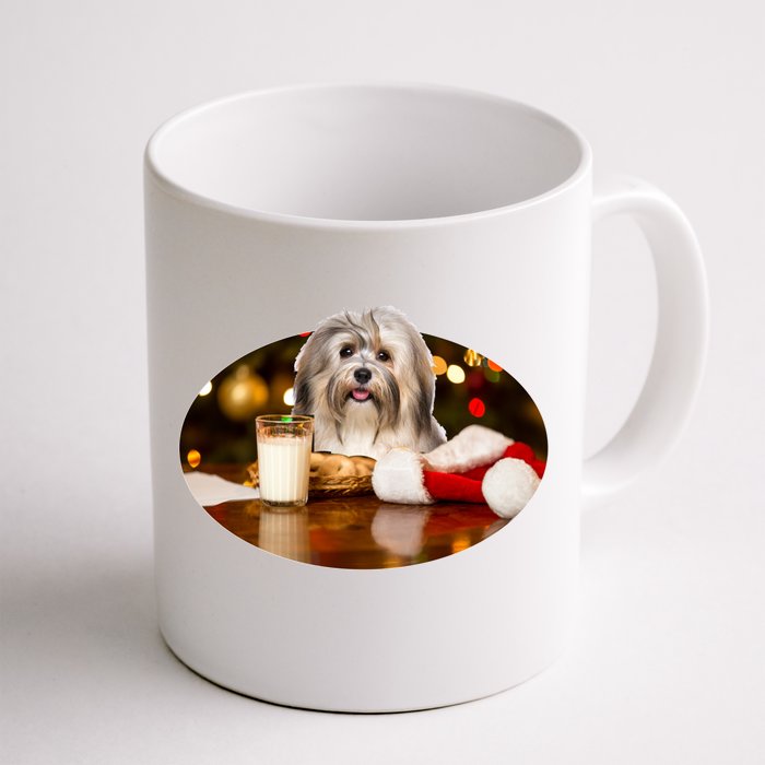 Santa Milk N Cookies Dog Havanes Gift Front & Back Coffee Mug