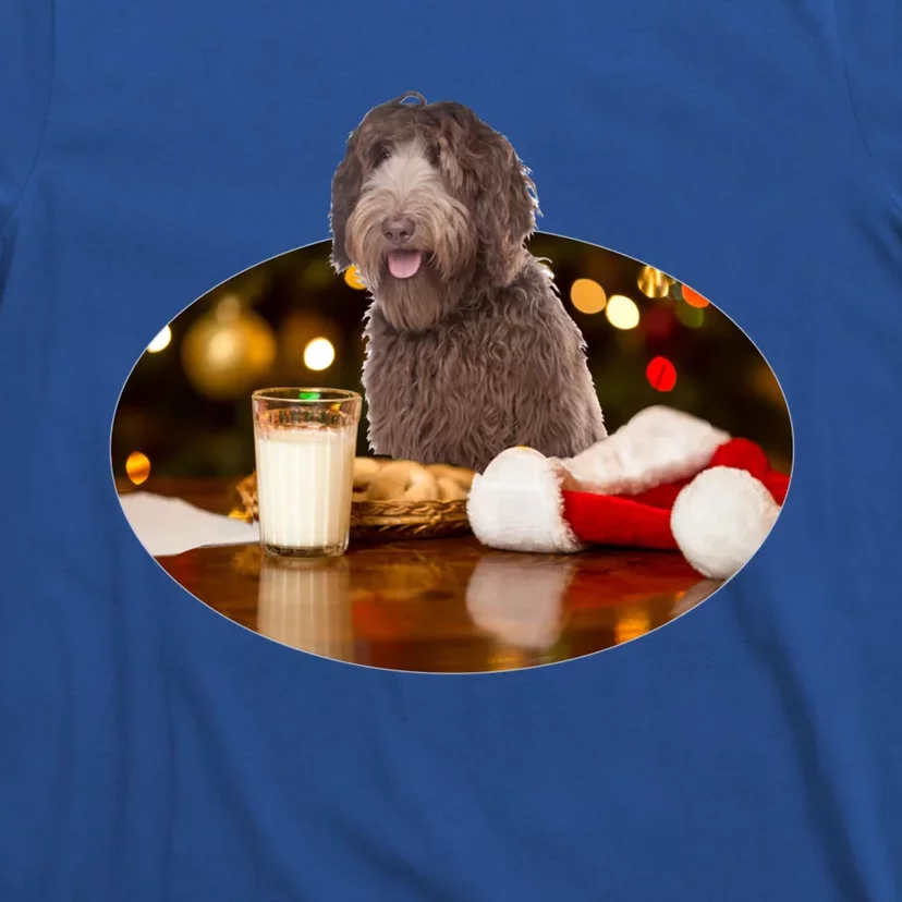 Santa Milk N Cookies Dog Labradoodle Meaningful Gift T-Shirt