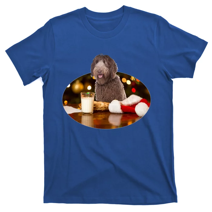 Santa Milk N Cookies Dog Labradoodle Meaningful Gift T-Shirt