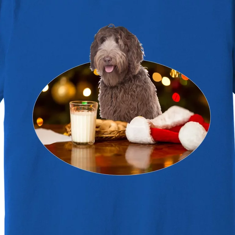 Santa Milk N Cookies Dog Labradoodle Meaningful Gift Premium T-Shirt