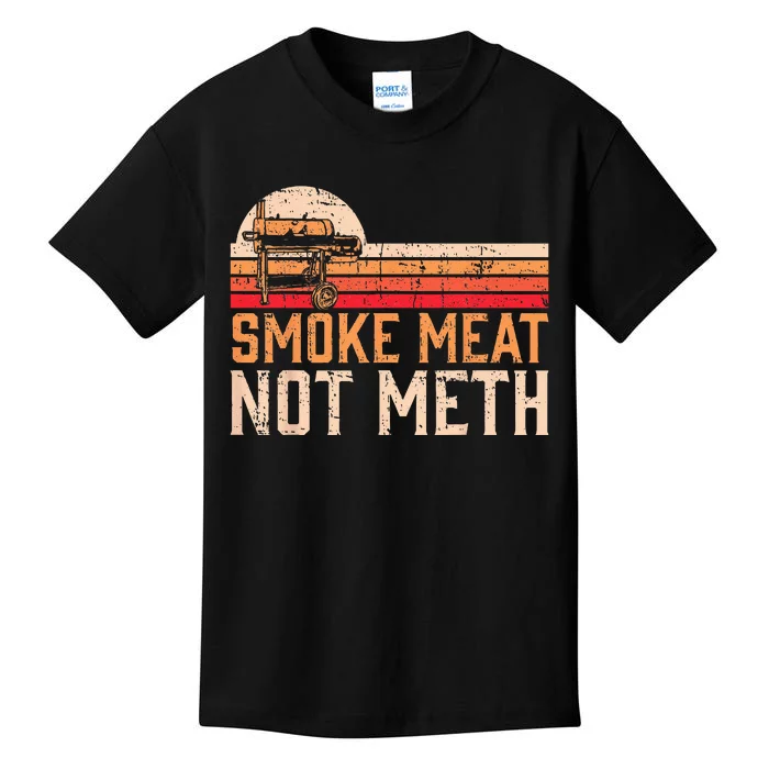 Smoke Meat Not Meth Brisket BBQ Grill Kids T-Shirt