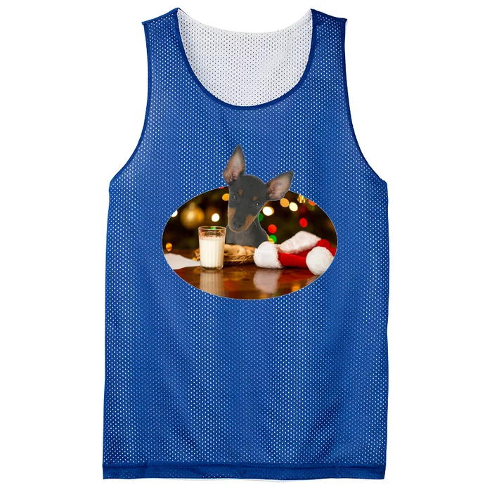 Santa Milk N Cookies Dog Chester Terrier Great Gift Mesh Reversible Basketball Jersey Tank