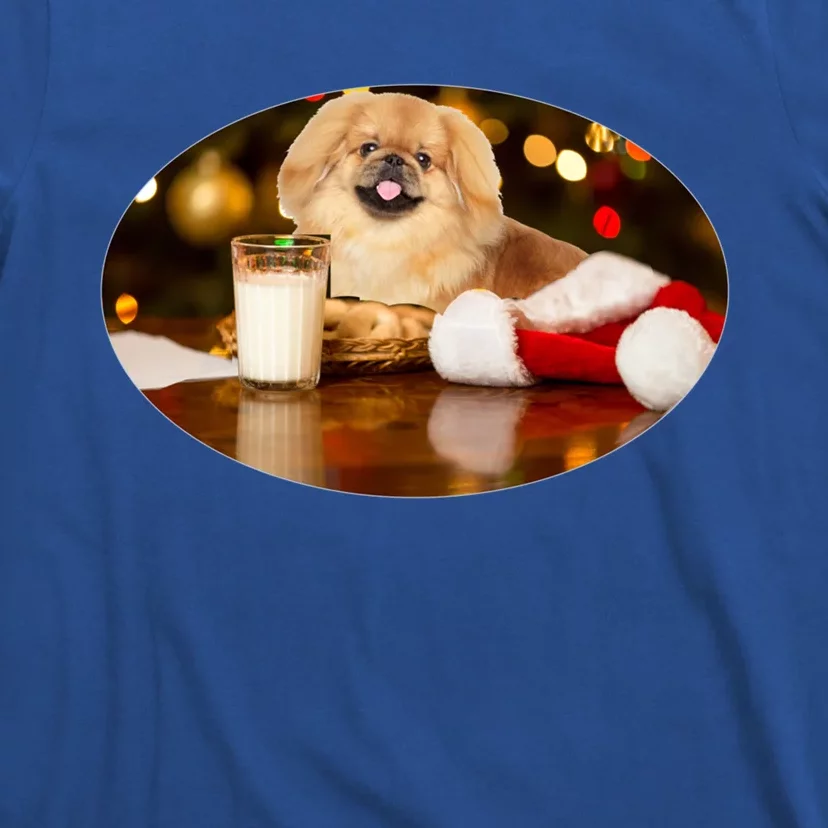 Santa Milk N Cookies Dog Pekingese Gift T-Shirt