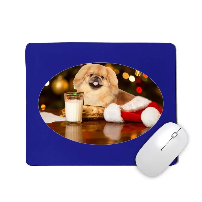 Santa Milk N Cookies Dog Pekingese Gift Mousepad