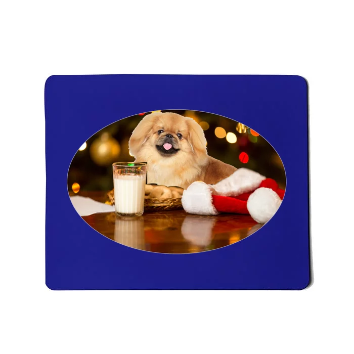 Santa Milk N Cookies Dog Pekingese Gift Mousepad