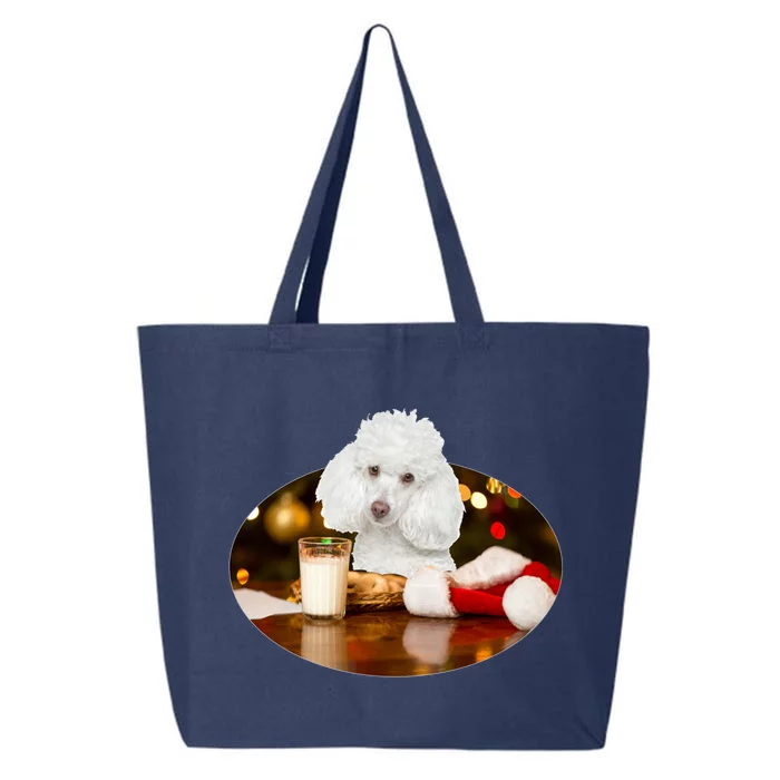 Santa Milk N Cookies Dog Poodle Cool Gift 25L Jumbo Tote