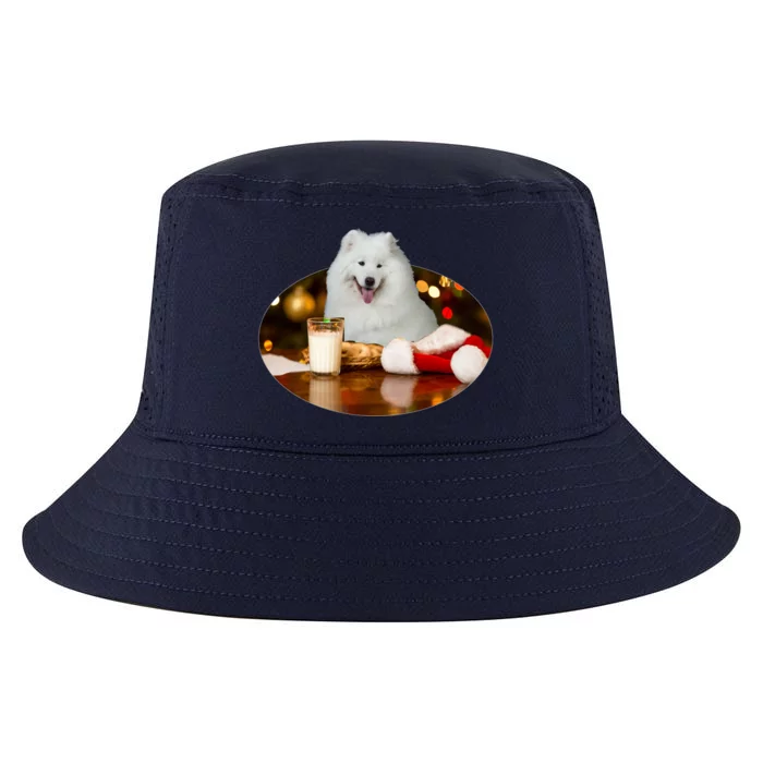 Santa Milk N Cookies Dog Samoyed Gift Cool Comfort Performance Bucket Hat