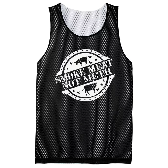 Smoke Meats Not Meth Mesh Reversible Basketball Jersey Tank