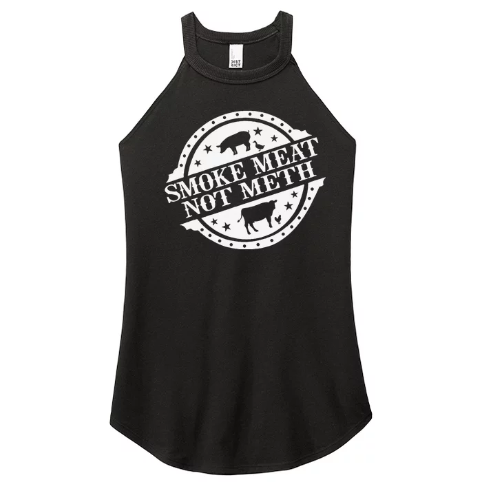 Smoke Meats Not Meth Women’s Perfect Tri Rocker Tank