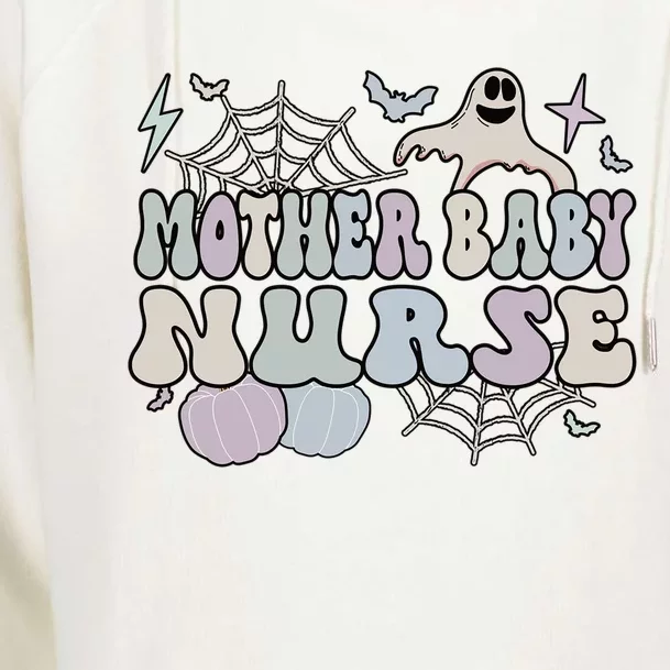 Spooky Mother Nurse Halloween Postpartum Nurse Gift Womens Funnel Neck Pullover Hood