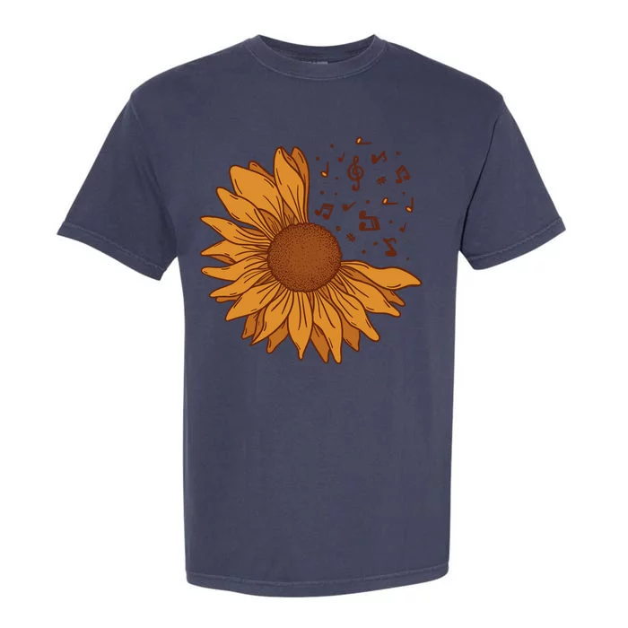 Sunflower Musical Notes Garment-Dyed Heavyweight T-Shirt