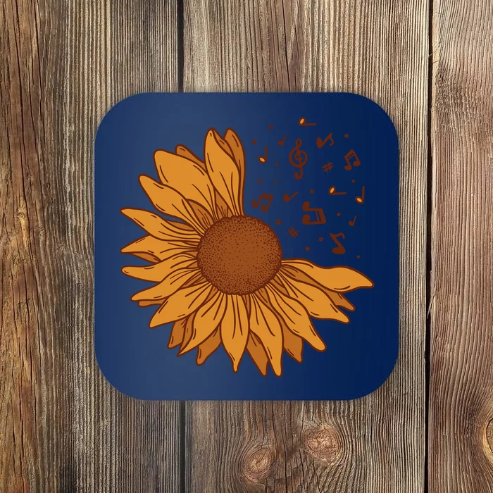 Sunflower Musical Notes Coaster