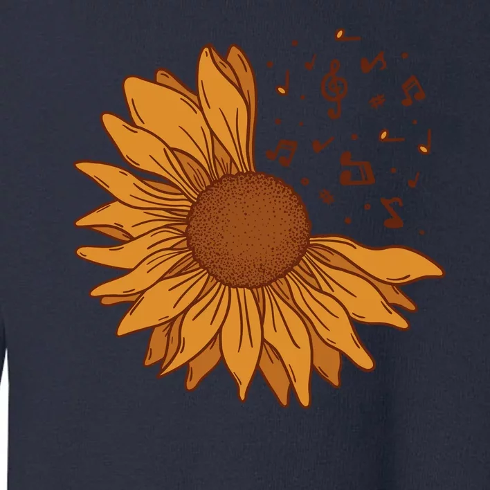 Sunflower Musical Notes Toddler Sweatshirt