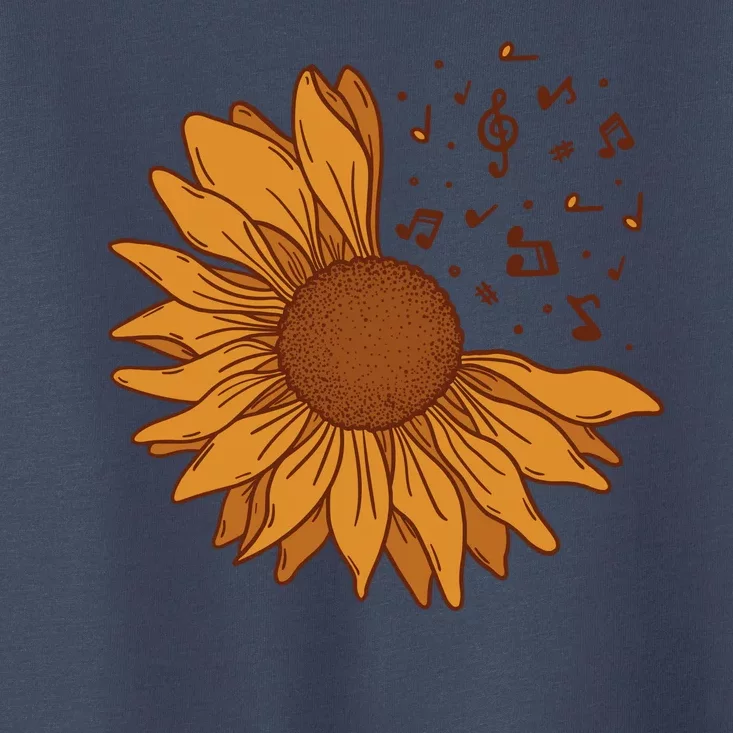 Sunflower Musical Notes Toddler T-Shirt