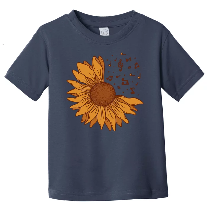 Sunflower Musical Notes Toddler T-Shirt