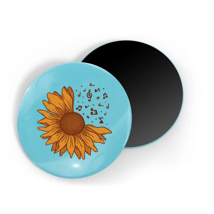 Sunflower Musical Notes Magnet