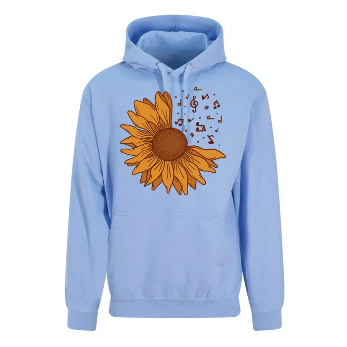 Sunflower Musical Notes Unisex Surf Hoodie