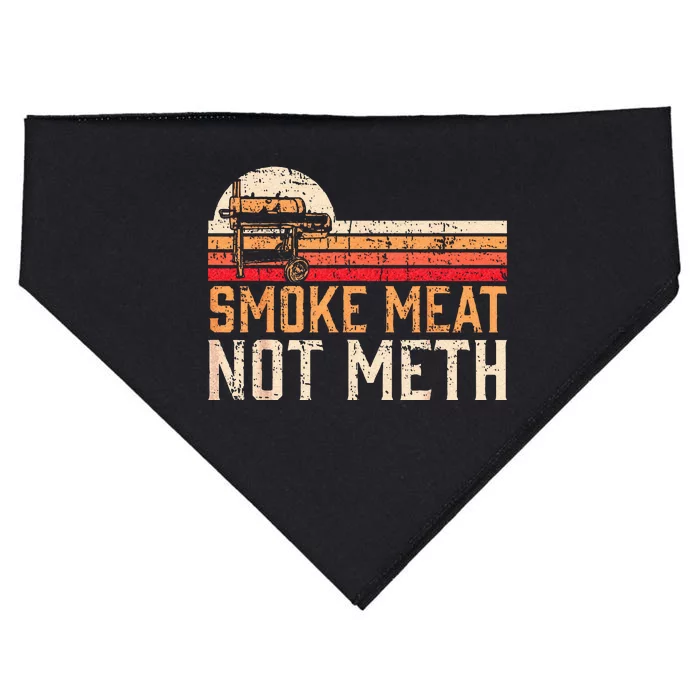 Smoke Meat Not Meth Brisket BBQ Grill USA-Made Doggie Bandana