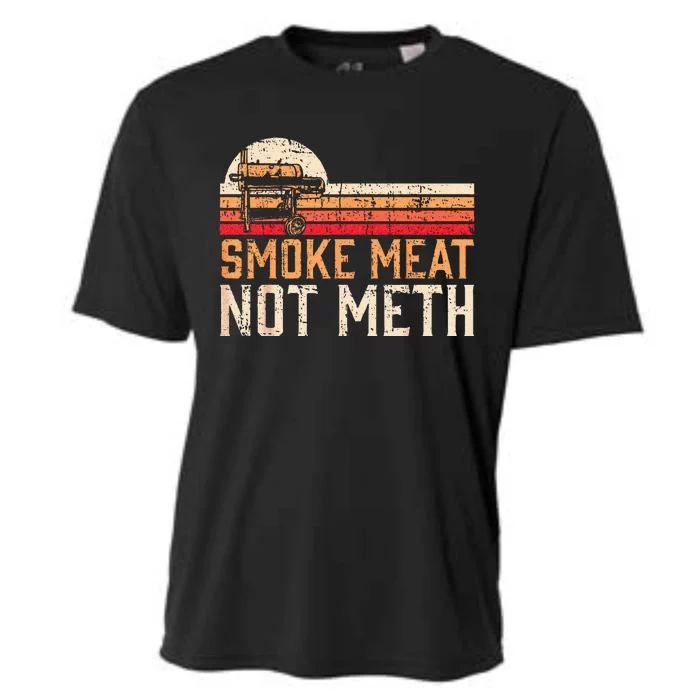 Smoke Meat Not Meth Brisket BBQ Grill Cooling Performance Crew T-Shirt