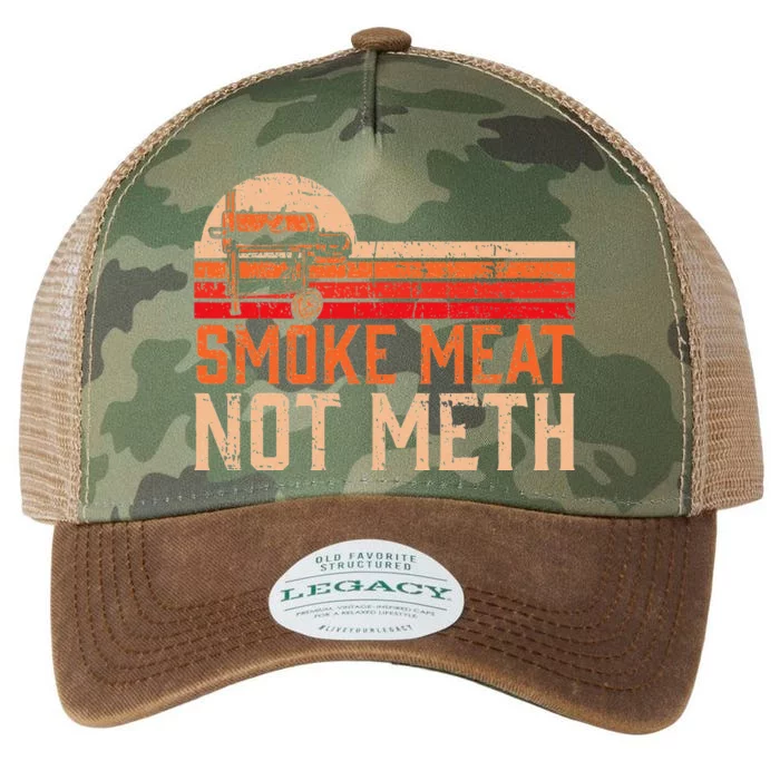 Smoke Meat Not Meth Brisket Bbq Grill Legacy Tie Dye Trucker Hat