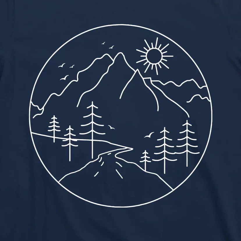 Sunrise Mountain Nature Hiking Camping Outdoors Mountains T-Shirt