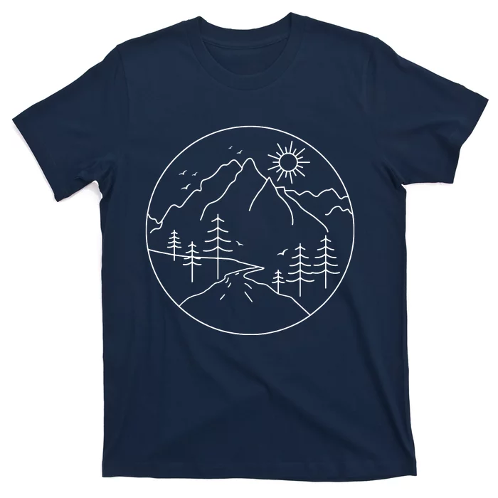 Sunrise Mountain Nature Hiking Camping Outdoors Mountains T-Shirt