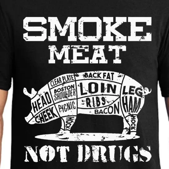 Smoke Meat Not Drugs Pork Bbq Grill Master Pajama Set