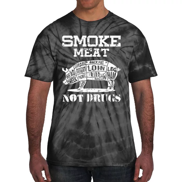 Smoke Meat Not Drugs Pork Bbq Grill Master Tie-Dye T-Shirt