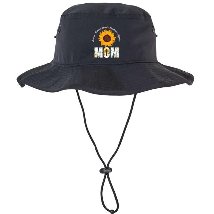 Sunflower Mom Nurturer Protector Friend gift Mother's Day Legacy Cool Fit Booney Bucket Hat