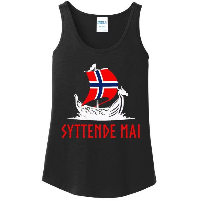 Syttende Mai Norwegian Norway Ladies Essential Tank