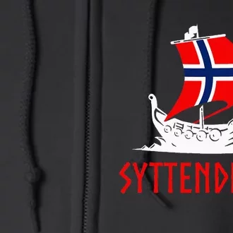 Syttende Mai Norwegian Norway Full Zip Hoodie