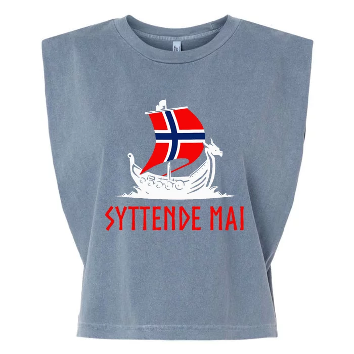 Syttende Mai Norwegian Norway Garment-Dyed Women's Muscle Tee