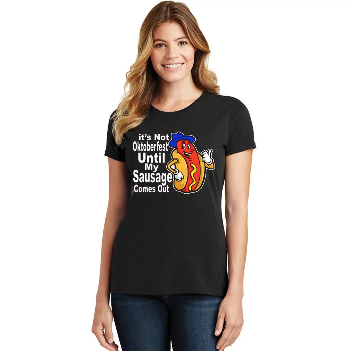 Sausage Meme Oktoberfest Costume Funny Joke Bavarian German Women's T-Shirt