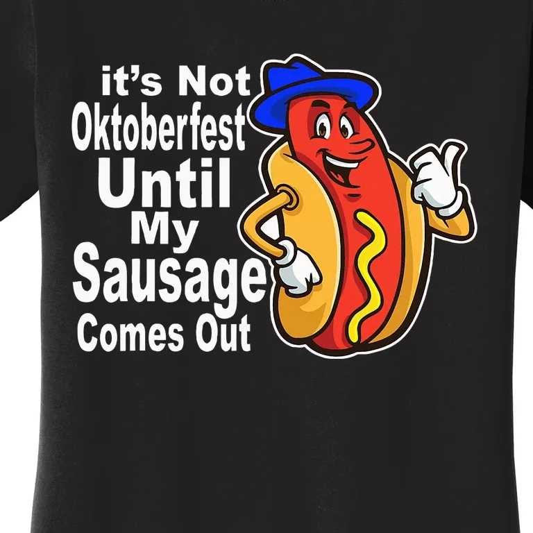 Sausage Meme Oktoberfest Costume Funny Joke Bavarian German Women's T-Shirt