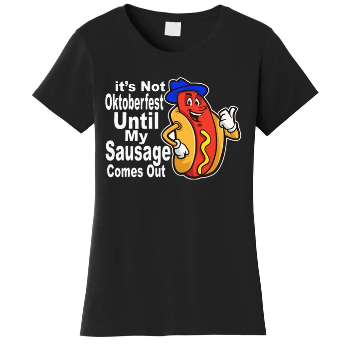 Sausage Meme Oktoberfest Costume Funny Joke Bavarian German Women's T-Shirt