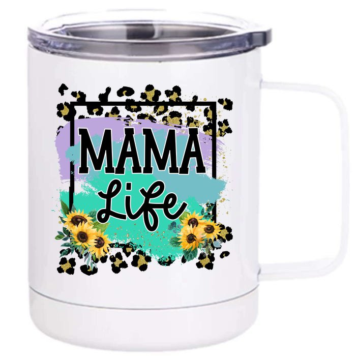 Sunflowers Mom Of , Mom Of Mam Front & Back 12oz Stainless Steel Tumbler Cup