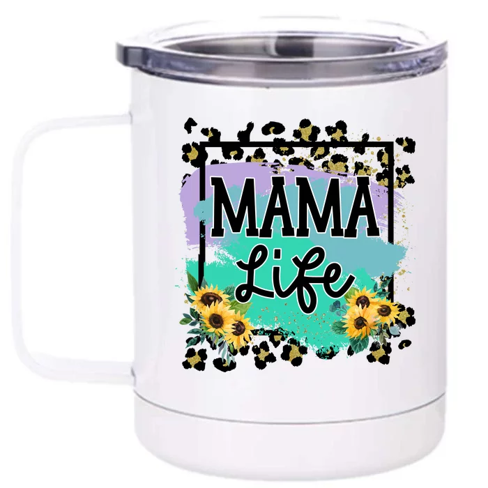 Sunflowers Mom Of , Mom Of Mam Front & Back 12oz Stainless Steel Tumbler Cup