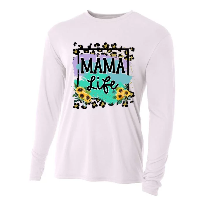 Sunflowers Mom Of , Mom Of Mam Cooling Performance Long Sleeve Crew