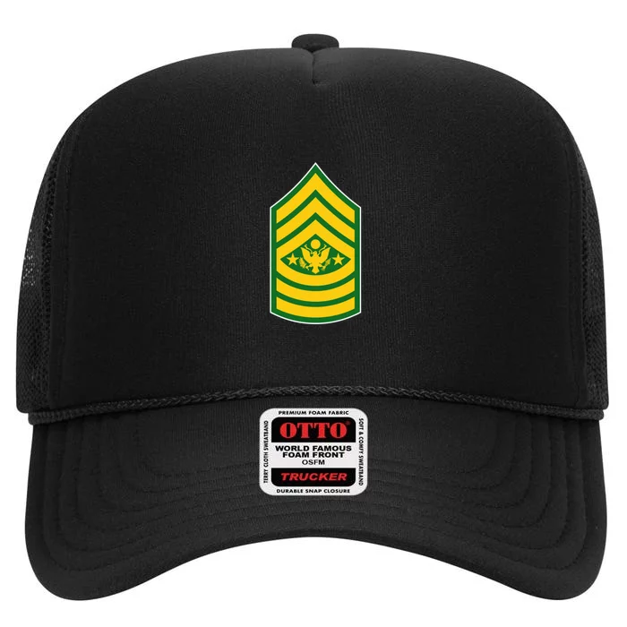 Sergeant Major Of The Army Military Badge High Crown Mesh Trucker Hat