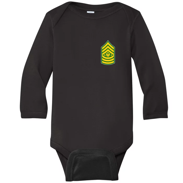 Sergeant Major Of The Army Military Badge Baby Long Sleeve Bodysuit