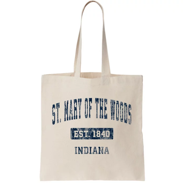 St. Mary Of The Woods Indiana In Vintage Sports Established Tote Bag